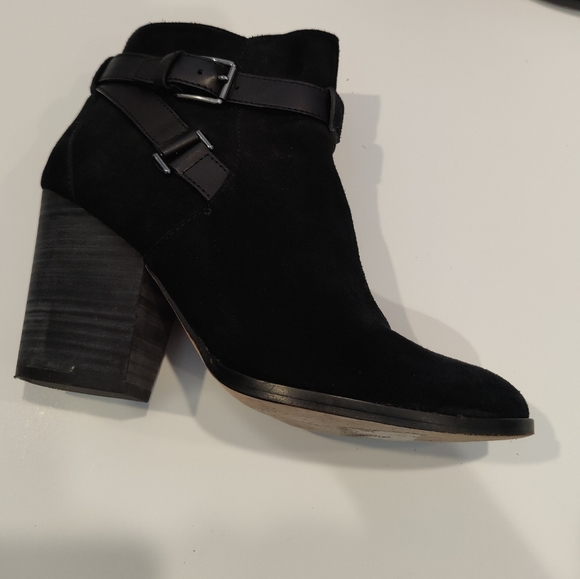 Cole Haan Minna Suede Leather Heel Ankle Boots - Picture 3 of 11
